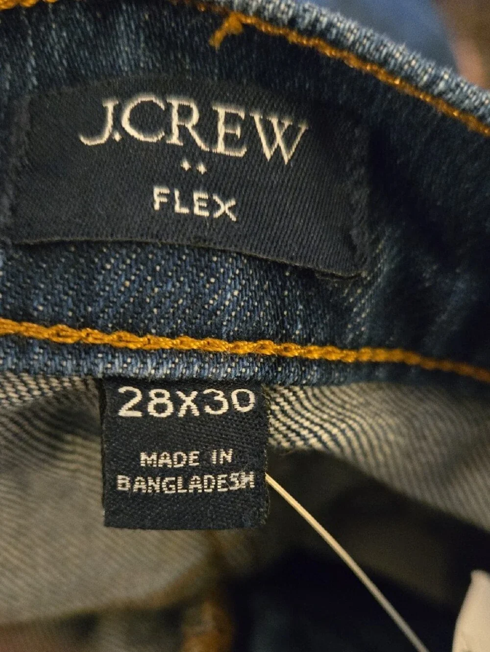 J. Crew Flex Slim Straight Blue Jeans Stretch Denim Classic 5 Pocket 28x30 NEW
